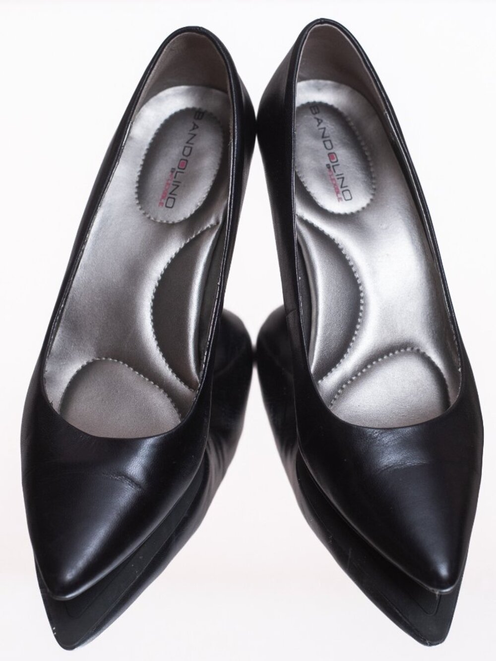 Bandolino Kitten Heels Black Leather Career Going Out 7.5 Y2K Mobwife Classic